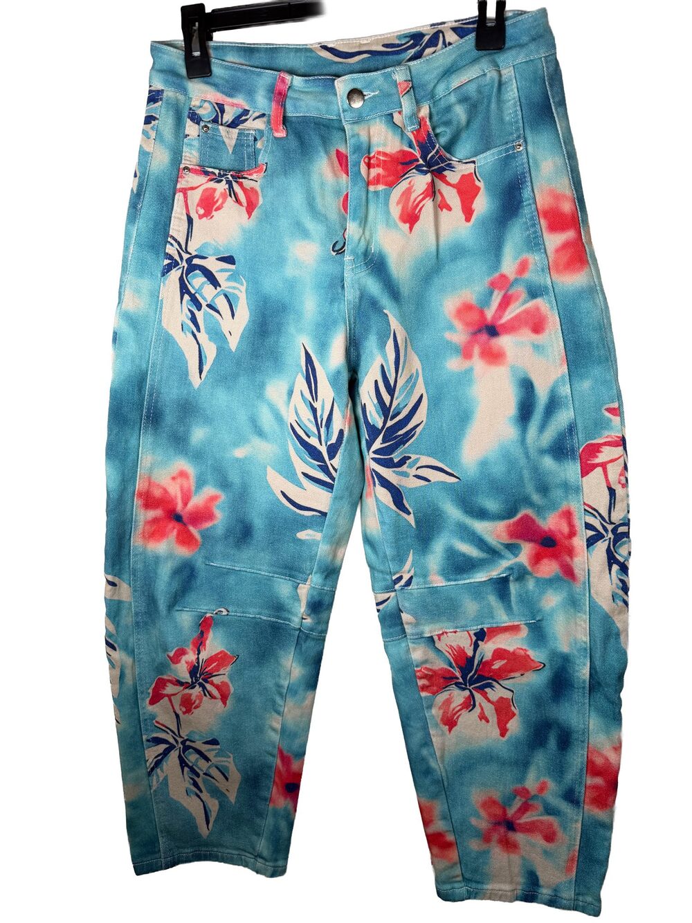 loveimgs Floral Print Barrel Jeans – Size M (EUC)